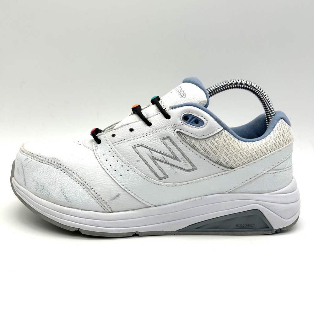 New Balance 928v2 Walking Shoes Women 8.5D White Leather Stability Sneakers Wide